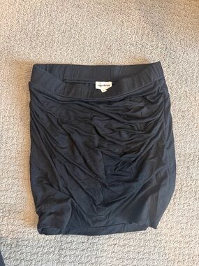 superdown Black Ruched Mini Skirt